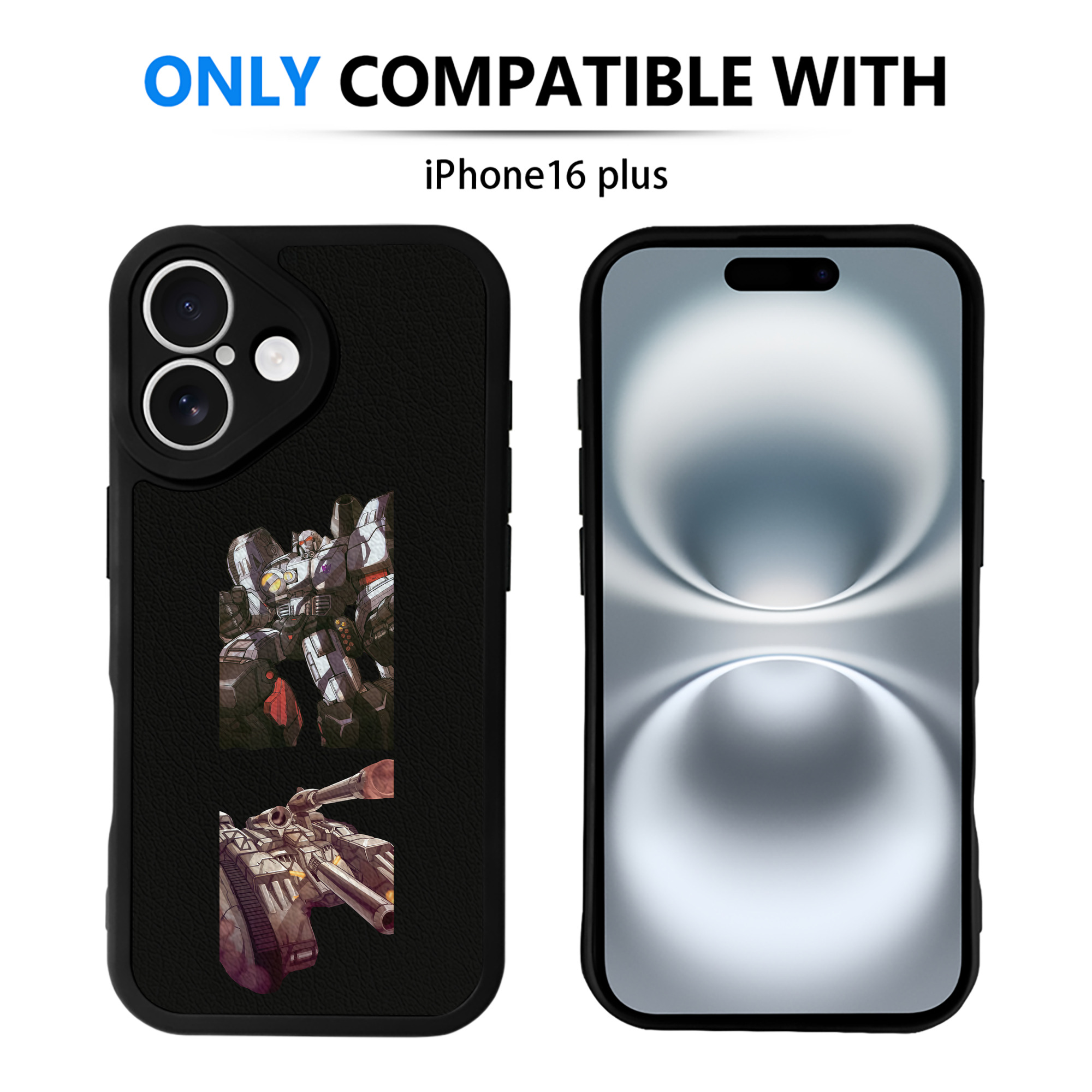 （画像用） Transformers トランスフォーマー 【iPhone 16シリーズ対応】シリコンスマホケース（レザー調） 材質：シリコン